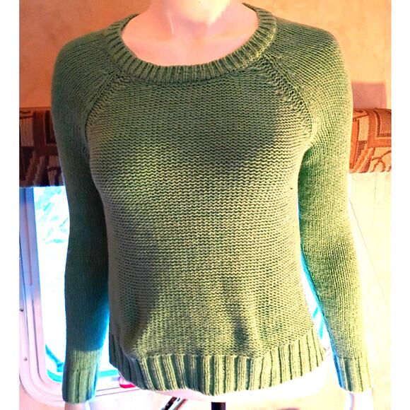 Vince Camuto Mint Green Knit Sweater XS Relaxed Minimalist Quietlux Layering - Picture 8 of 11